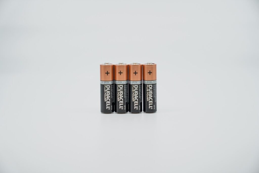 four Duracell batteries